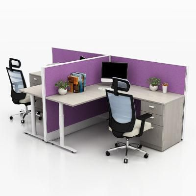 Double Faddish 2 People Office Partition with Drawer