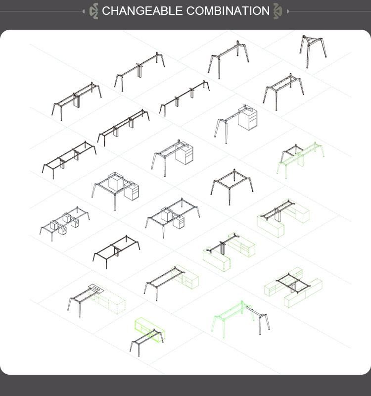 Customized Heavy Duty Office Furniture Desk Feet Steel Die-Discasting Aluminum Metal Table Legs