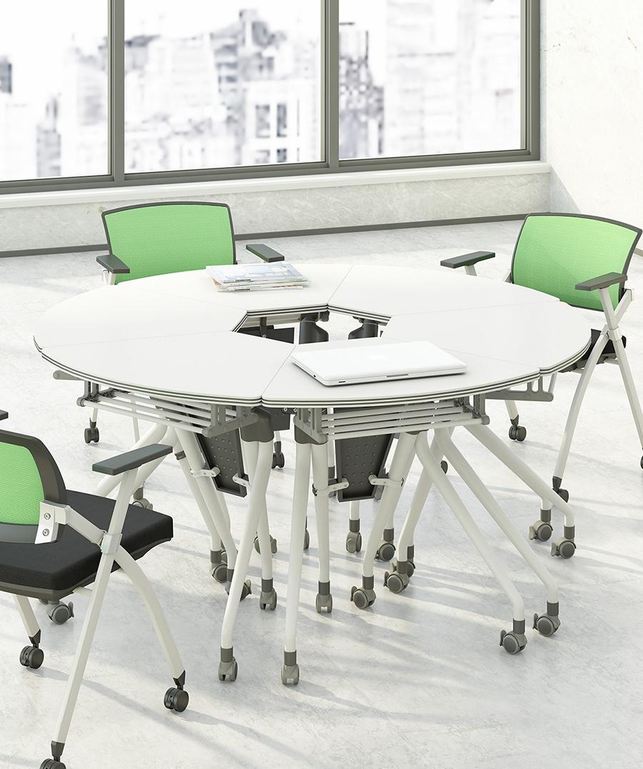 High Quality Fan Shaped Meeting Room Folding Training Table