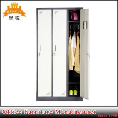 3 Door Gym Storage Wardrobe Office Metal Cabinet Locker