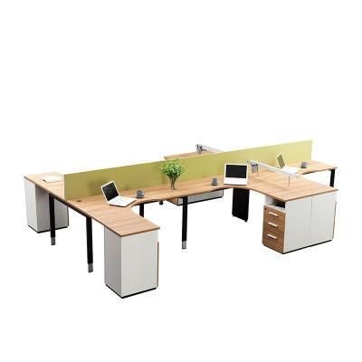Ergonomic Office Furniture Workstation Office Work Desk Table for Cubicle 4 Person