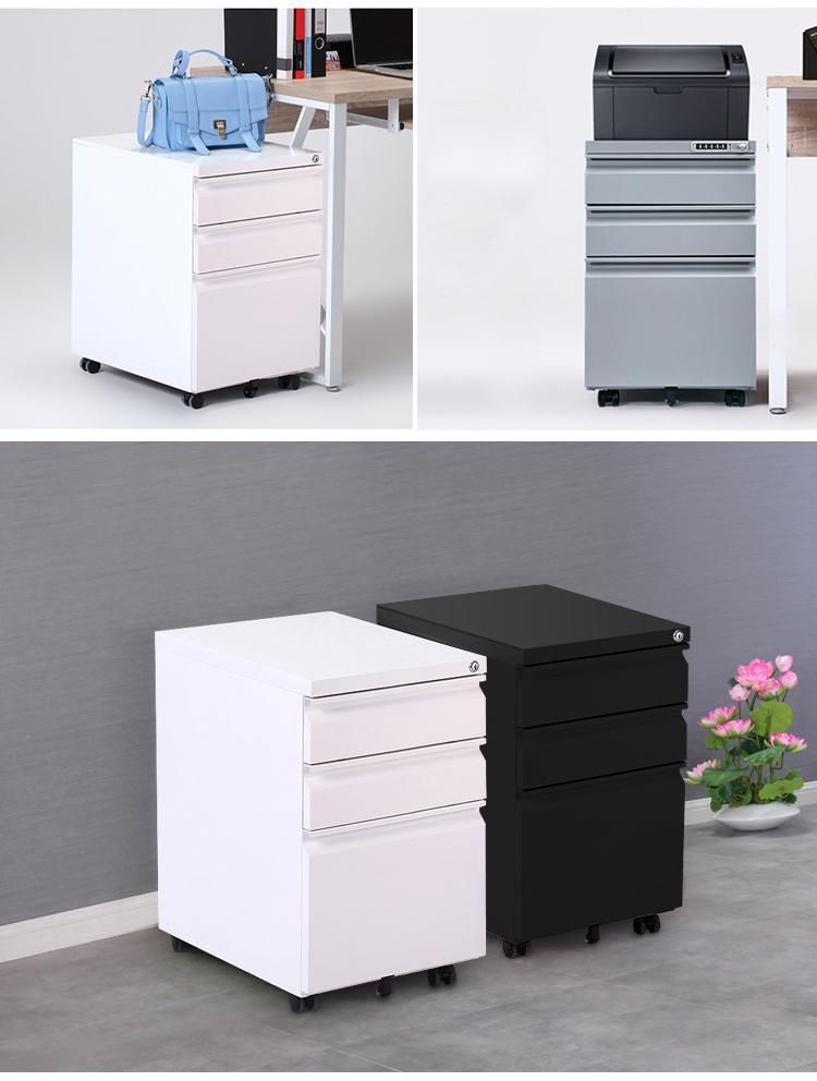 Salable Market 3 Drawer Pedestal Metal Filing Cabinet