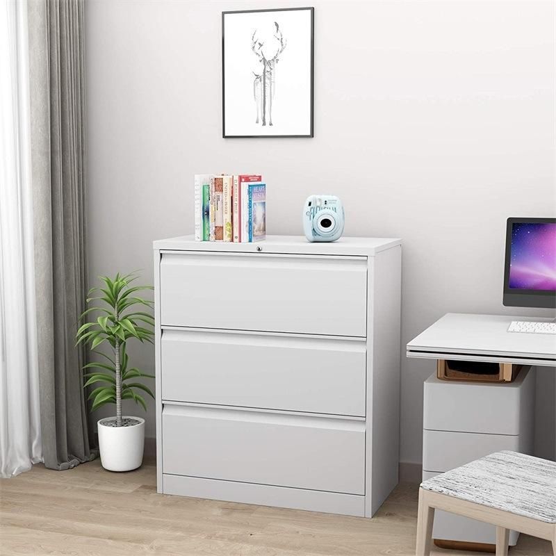 3 Drawer Lateral File Cabinet Lateral File Cabinet with Lock for Home and Office