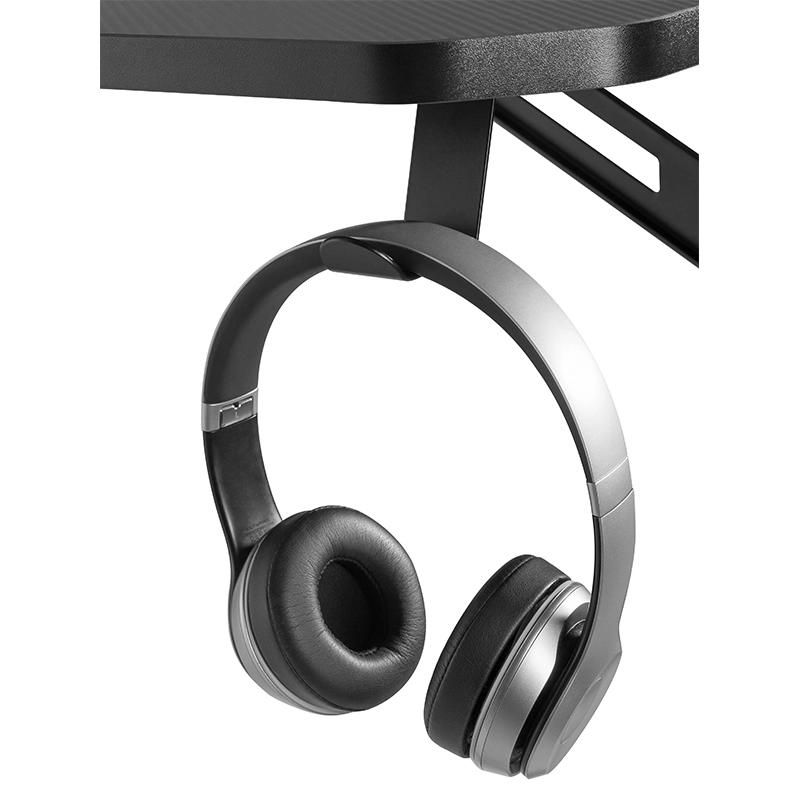 Gaming Desk T-Shaped Office PC Computer Table with RGB Lighting