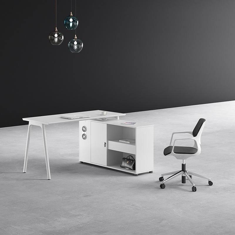 High Quality White Office Furniture Modern Single Seat Office Desk