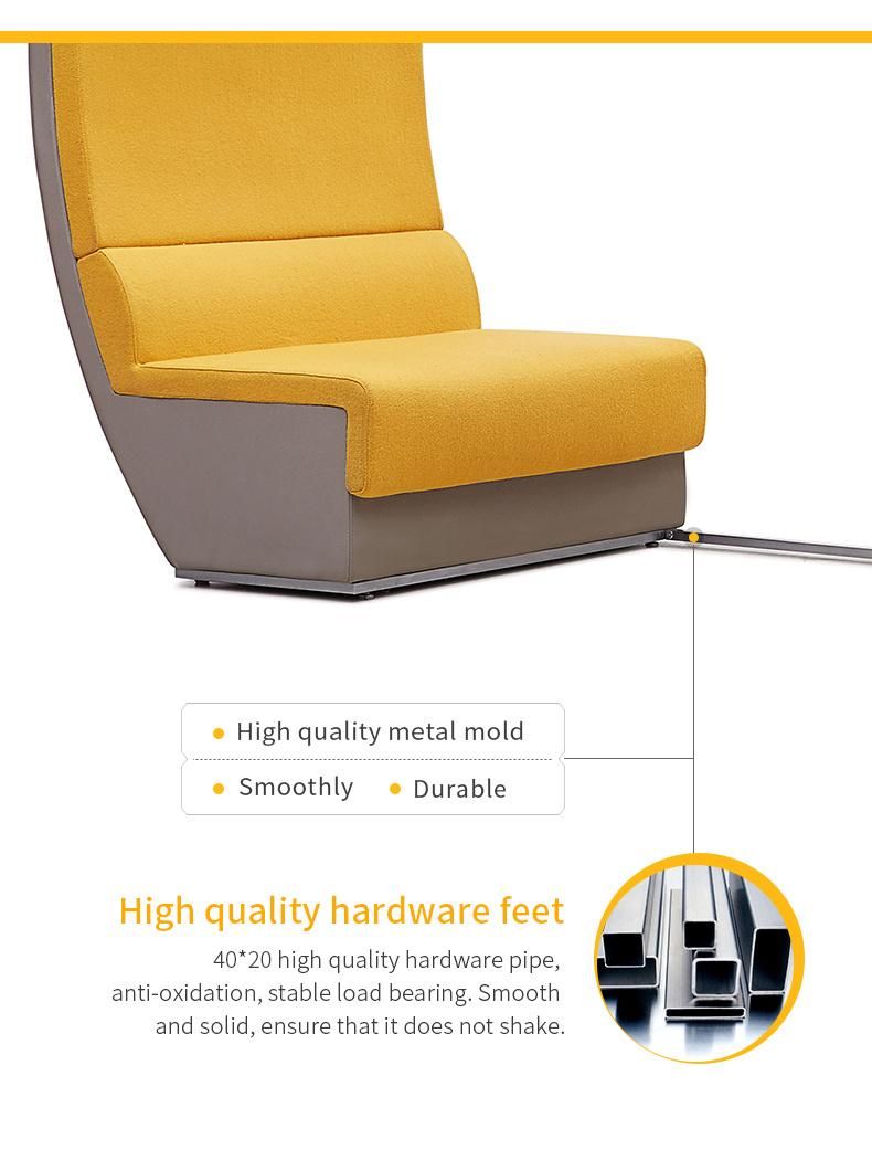 European Style Executive Furniture Corner Lounge Fabric U Shape Sectional Office Sofa