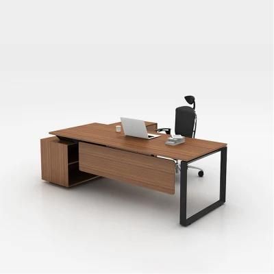 Custom Fashionable Luxury Steel Office Furniture L Shaped Executive Office Desk