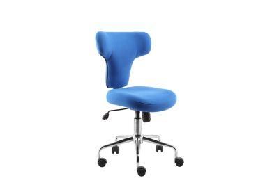 Aluminum Base PU Castor Seat up and Down Mechanism Fabric Upholstery for Seat and Back Arms Available Chair