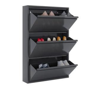 Invisible Shoe Cabinet Behind Sitting Room Door, Breathable and Moisture-Proof Steel Shoescase.