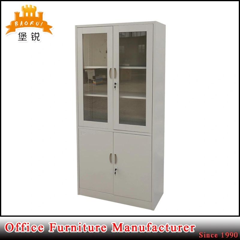 New Product Stainless Steel Metal File Cabinet for Office Hospital Clinic with Two Glass Door