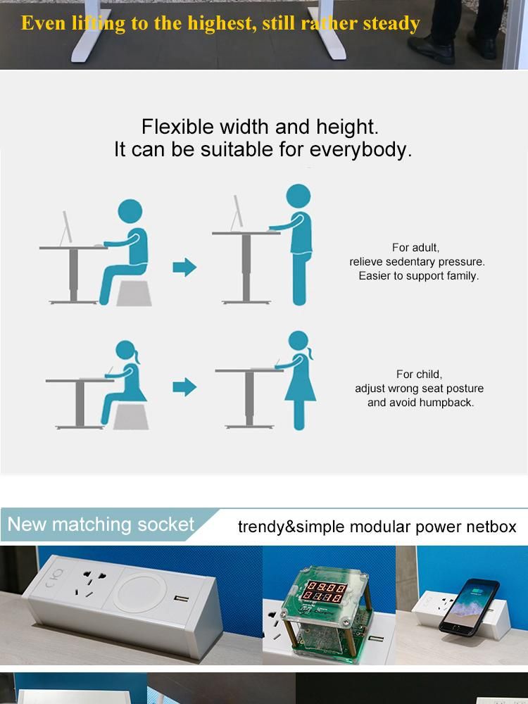 Chinese Furniture Simple Design Manual Height Adjustable Standing Table