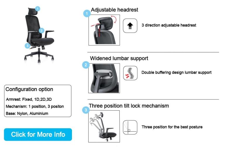 Best Price Factory Office Furniture Ergonomic Computer Manager Executive Director Task Swivel Mesh High Back MID Back Adjustable Armrest Staff Chair