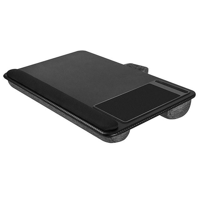 Fit up to 17 Inches Laptop, with Tablet, Pen & Phone Holder, Built in Mouse Pad and Wrist Pad for Notebook, MacBook, Computer Desk, Wood Lap Desk