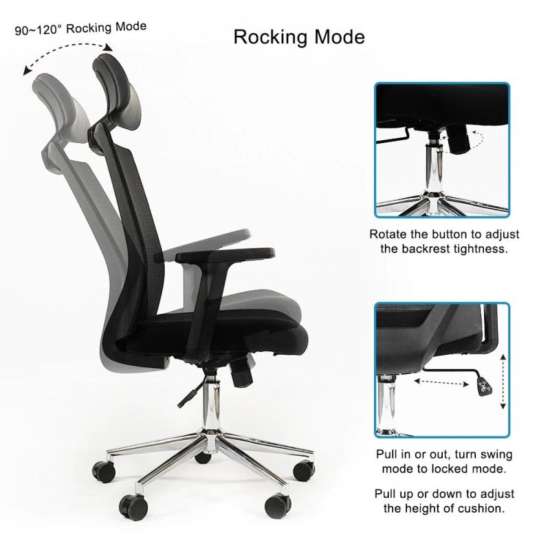 Ergonomic Home Office Chair Swivel Computer Desk Chair with Adjustable Height and Armrest
