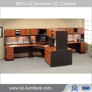 Classical Style Wooden Panel Office Cubicle Workstation Executive Table (2212)