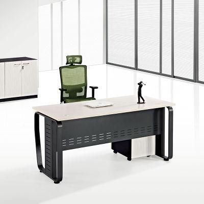 Wooden Metal Frame Computer Office Furniture Desk with Cabinet