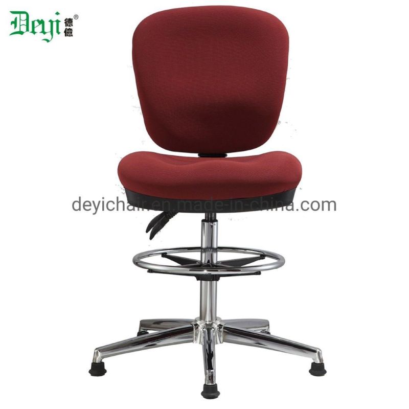 Bar Chair 2 Lever Light Duty Mechanism 350mm Chrome Base and Fixed Nylon Castor 450mm Chrome Footring Armrest Available MID Back Office Chair