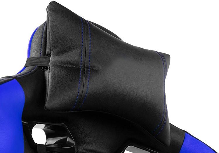 (ROJO-BU) Modern Blue PC Game Chair Office Computer Gaming Chair for Gamer