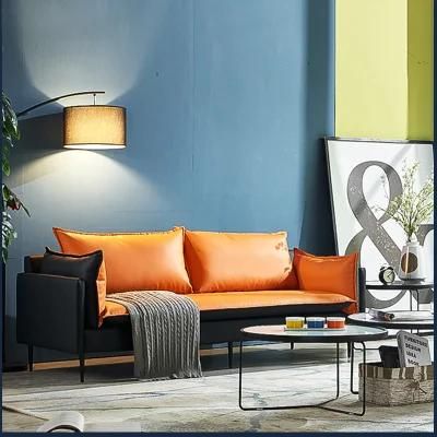 Orange Black Split Seat Cushion 1+2+3 Office Couch Suits