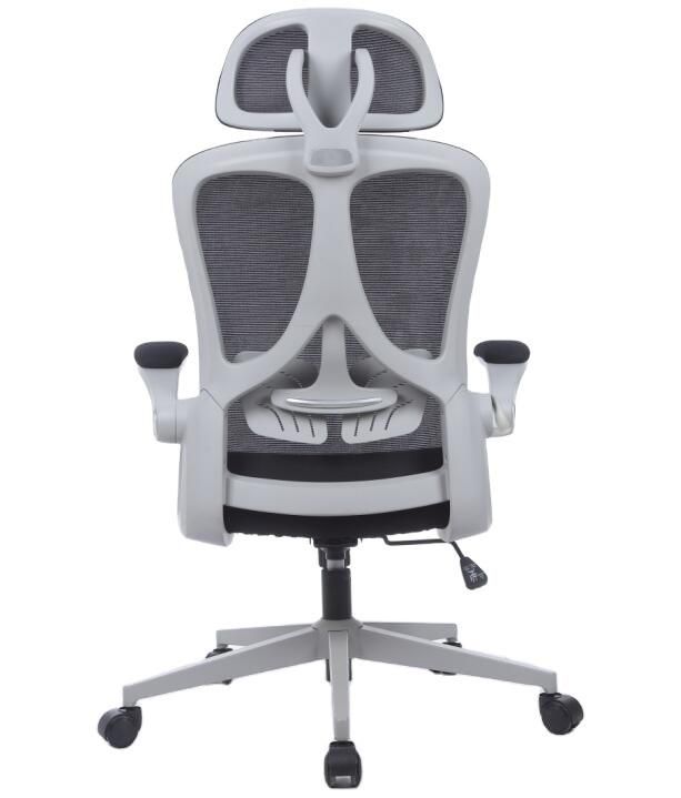 Mesh Modern Ergonomic Swivel Chair with Headrest Flip-up Armrest with Know-Down Steel Base