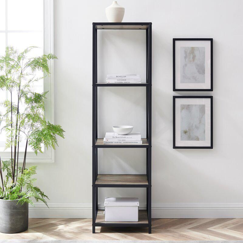 Home Furniture Supplier Fully Knock Down Metal Bookcase Book Storage Rack