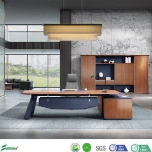 New Modern MDF Veneer Solid Wooden Furniture Office Executive Manager Desk