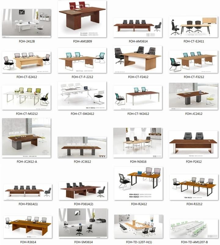 White MFC Executive Office Conference Table in Guangzhou (FOH-SM3614)