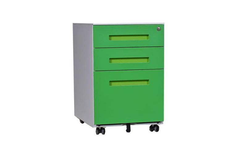 Colorful Moveable 2-Drawer Steel Mobile Pedestal Cabinet