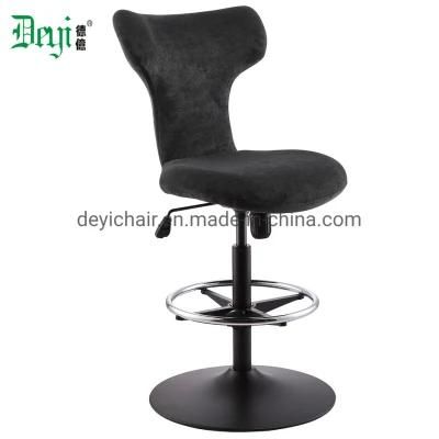 Round Black Base with 260mm Class 4 Gas Lift Fabric Upholstery for Seat and Back Simple Seat up and Down Mechanism Chair