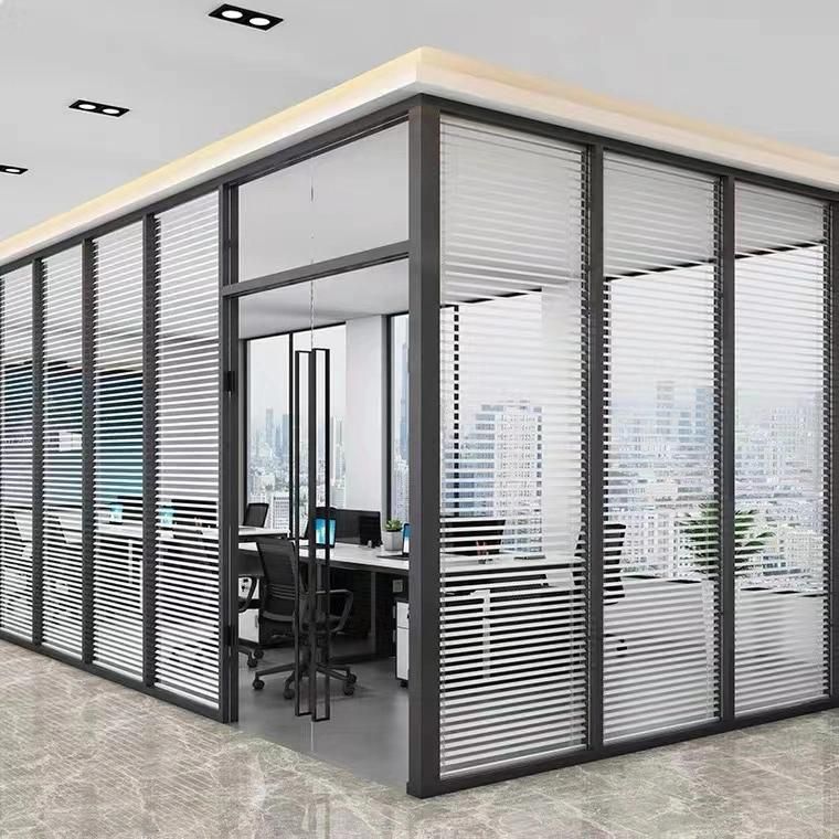 Simple Aluminium Tempering Glass Partiton Office High Wall Workstation