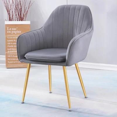 Grey Fabric Leisure Chair Made in China Lounge Chair with Metal Legs