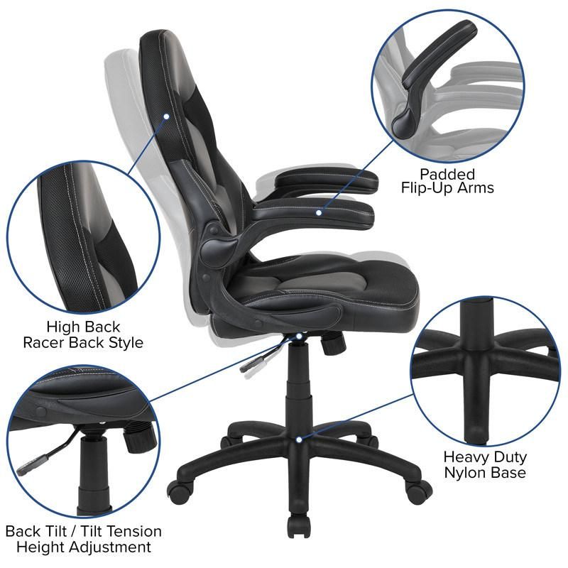 Chair Set Desk Computer & with Cup Holder Headphone Hook and Monitor Stand