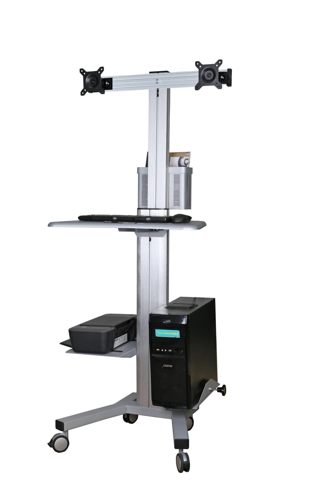 Cheap Mobile Computer Workstation / Cart / Trolley / Stand / Desk / Table / Holder