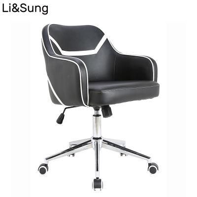 Li&Sung High Quality Modern Black Leather Office Chair