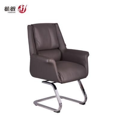 Popular Meeting Leather Office Chair Boss Chair with 180 Resilient Mechanism Visitor Chair