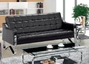 Classical Office Leather Sofa with Stainless Frame 8807 in Stock