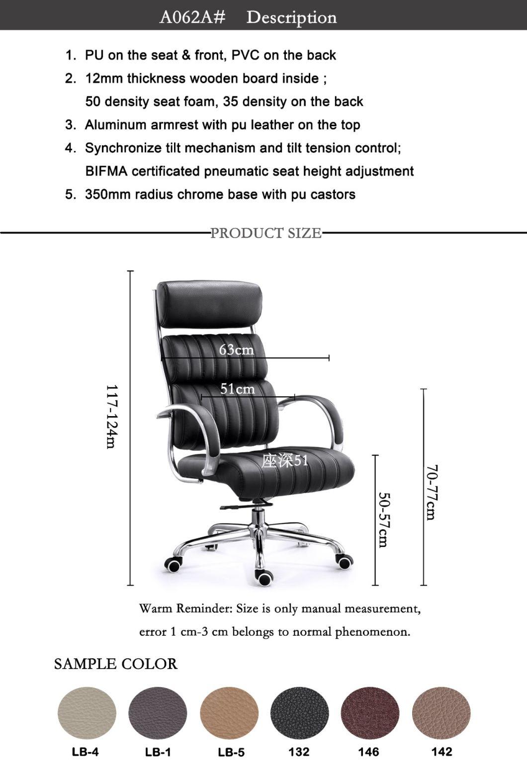 Office Furniture Soft Pad High Back Ergonomic Leather Boss Office Chair