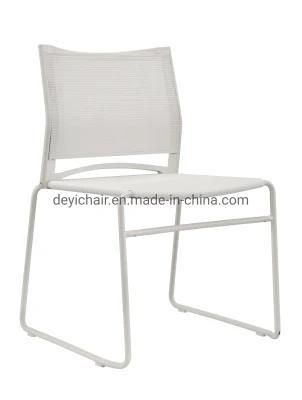 White Color Plastic Shell Seat Cushion Optional New Design White Color Coated Frame Stool Chair