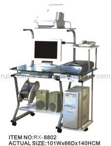 ISO9001 MDF Computer Desk with Wheels (RX-8802)