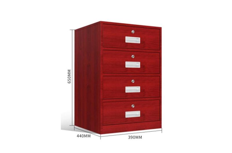 Wode Grain Steel Filing Cabinet Multifunction Cabinet Large Storage