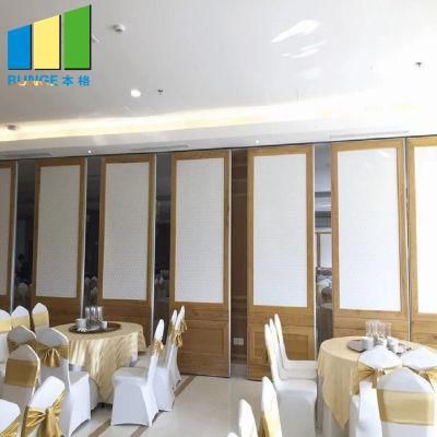 Aluminum Wooden Soundproof Folding Partition Walls for Banquet Hall / Ballroom