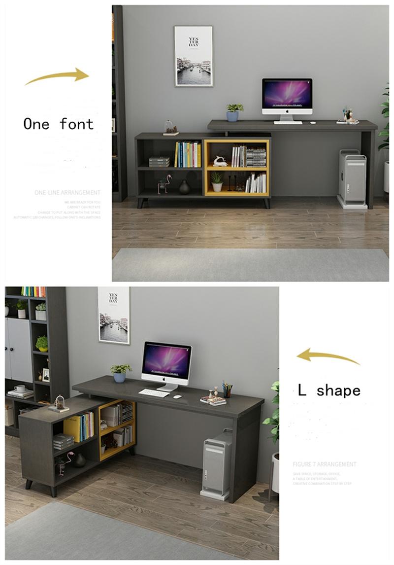 Modern School Office Conference Furniture L Shape Study Standing Folding Computer Table