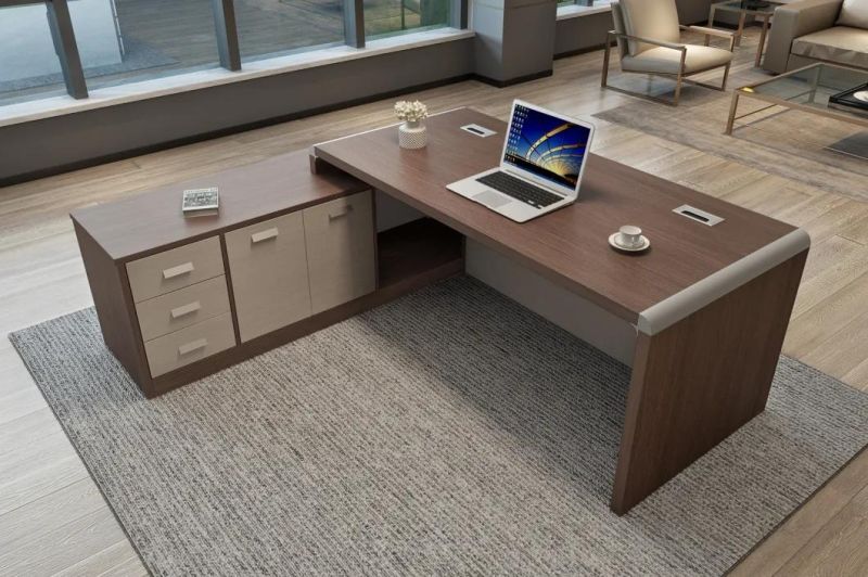 Hot Sale China Office Furniture Factory MDF L Shaped Wooden Executive Office Desk