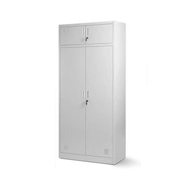 2 Door Metal File Cabinets Clothes Storage Cabinet Lockers with 2 Drawers