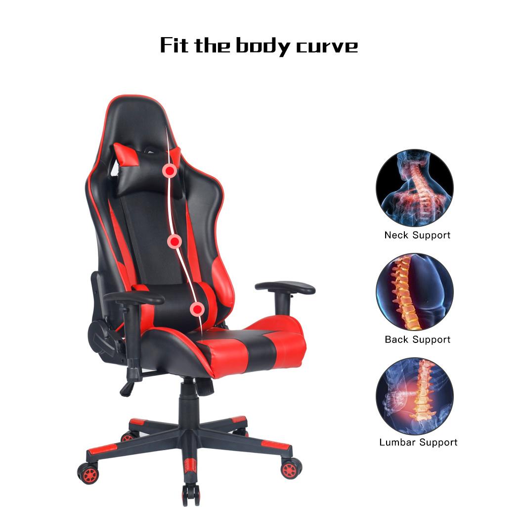 Racing Office Computer Chair Ergonomic Swivel with Massage Black&Red Gaming Chair