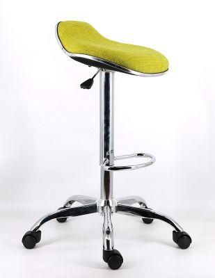 Chromed Base Nylon Castor Class 4 Gas Lift Seat up and Down Mechanism Fabric Upholstery for Seat Stool