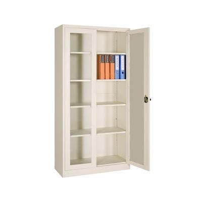 Vertical Metal Made Storage Cabinets with Glass Doors Malaysia