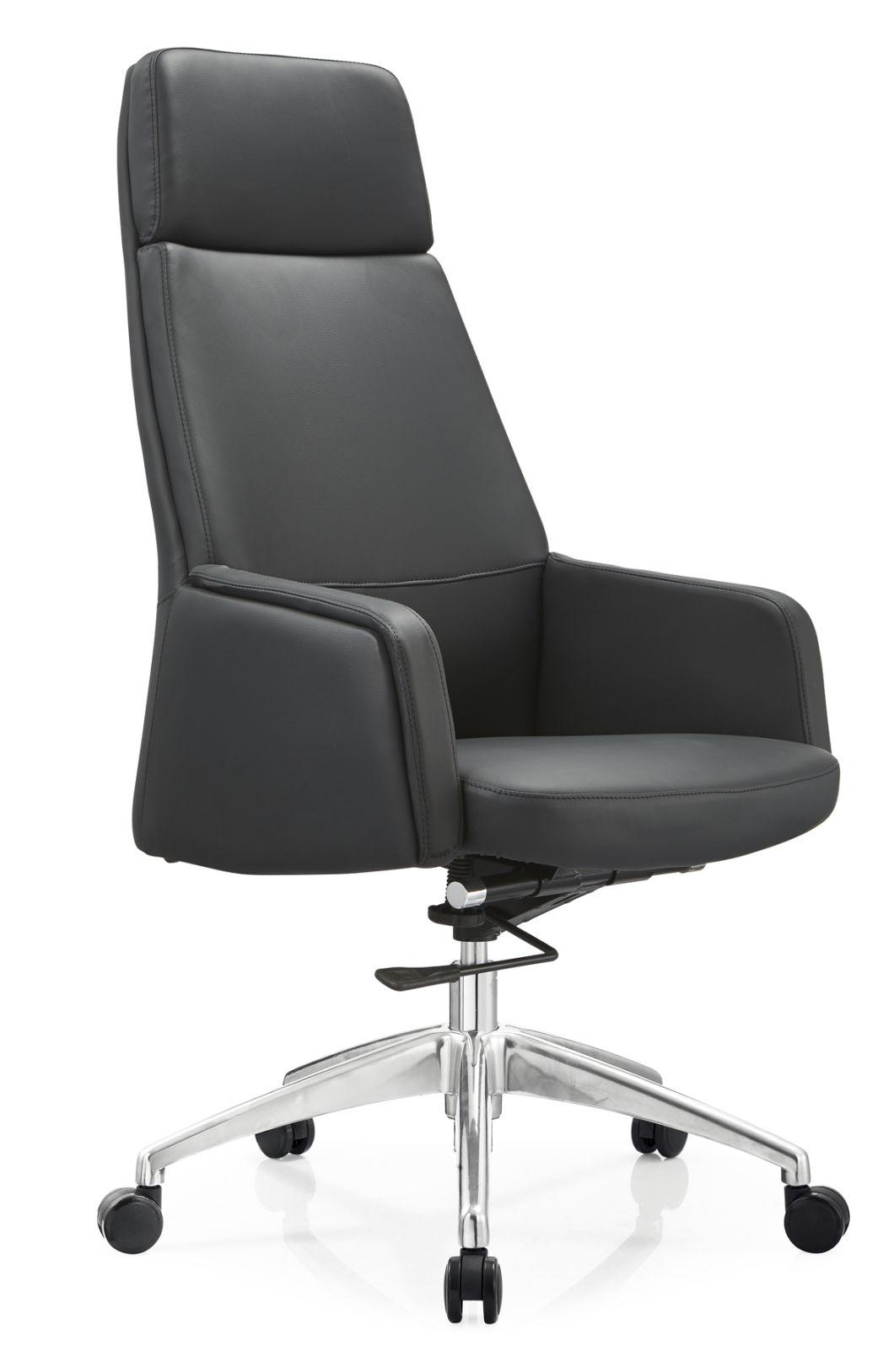 Modern Ergonomic Adjustable High Swivel Computer Visitor PU Boss Executive Leather Office Chair