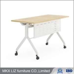 High Quality Flip Top Stackable Conference Meeting Training Desk with Castors (FT015)