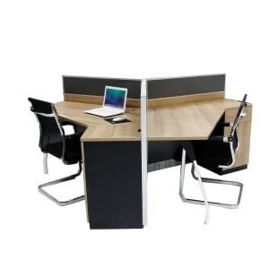 3 Person Combination Office Desk Office Furniture Triangle Workstation